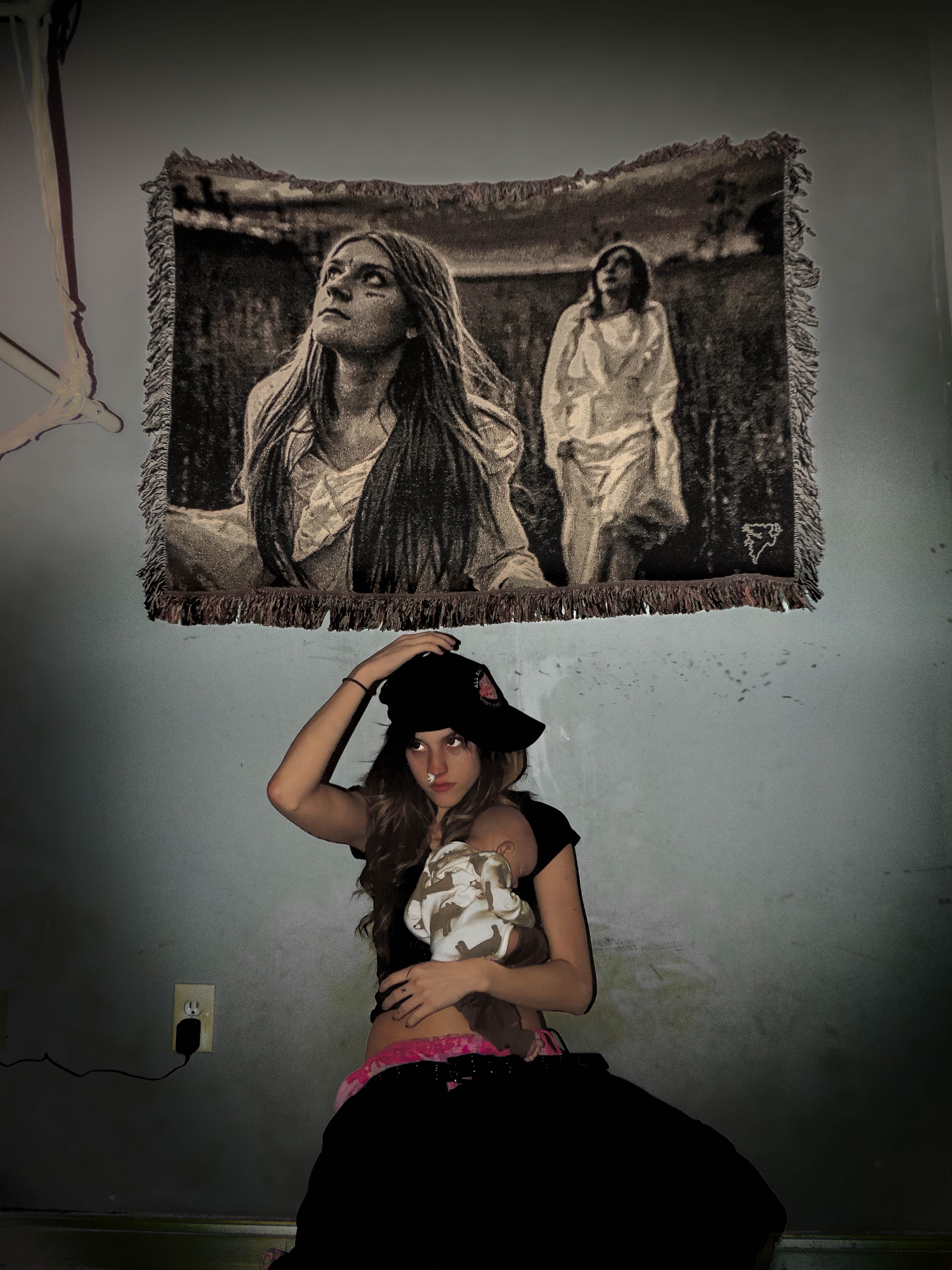 ANGELS GRAVE BLANKET WALL TAPESTRY