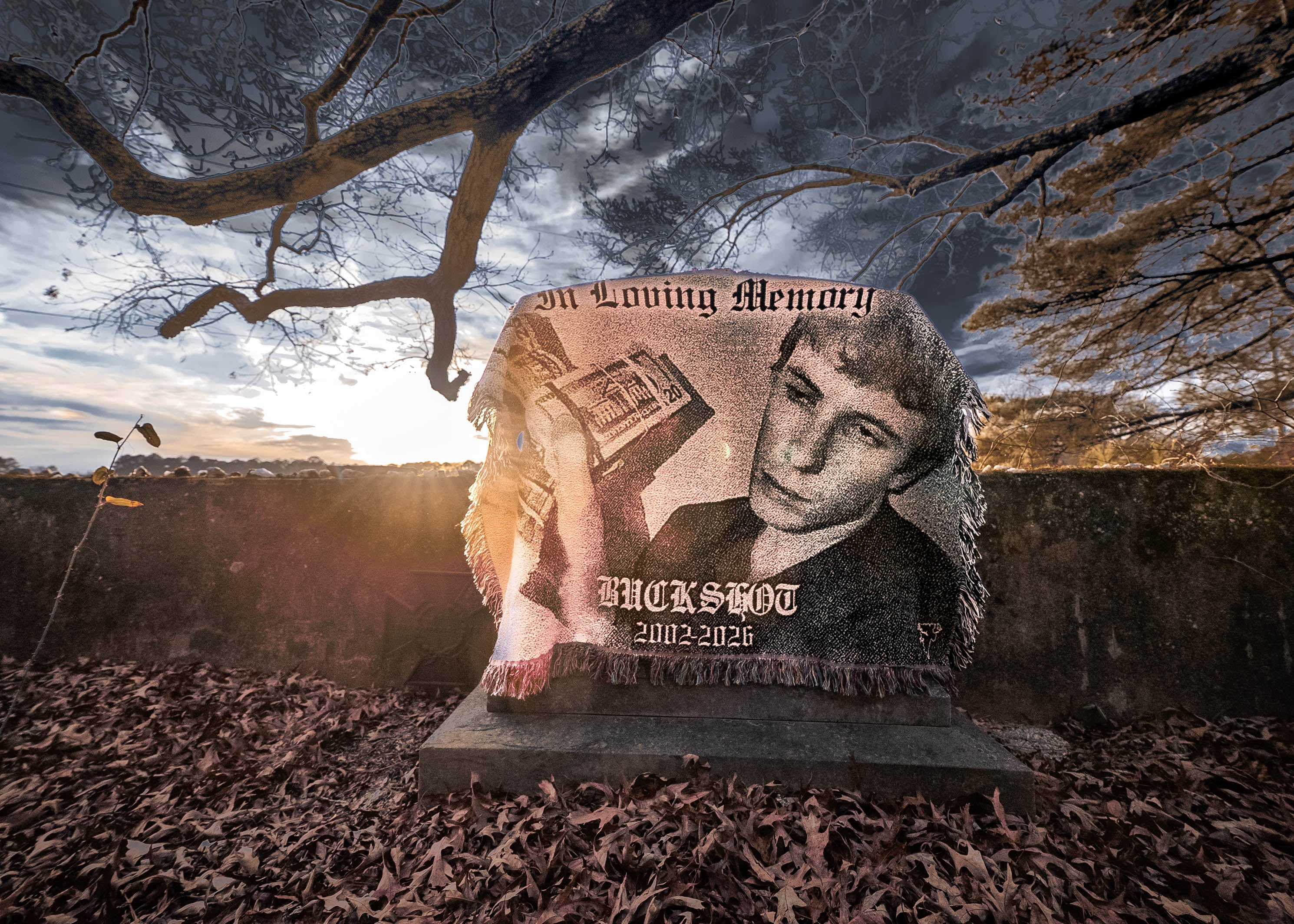 BUCKSHOT GRAVE BLANKET WALL TAPESTRY